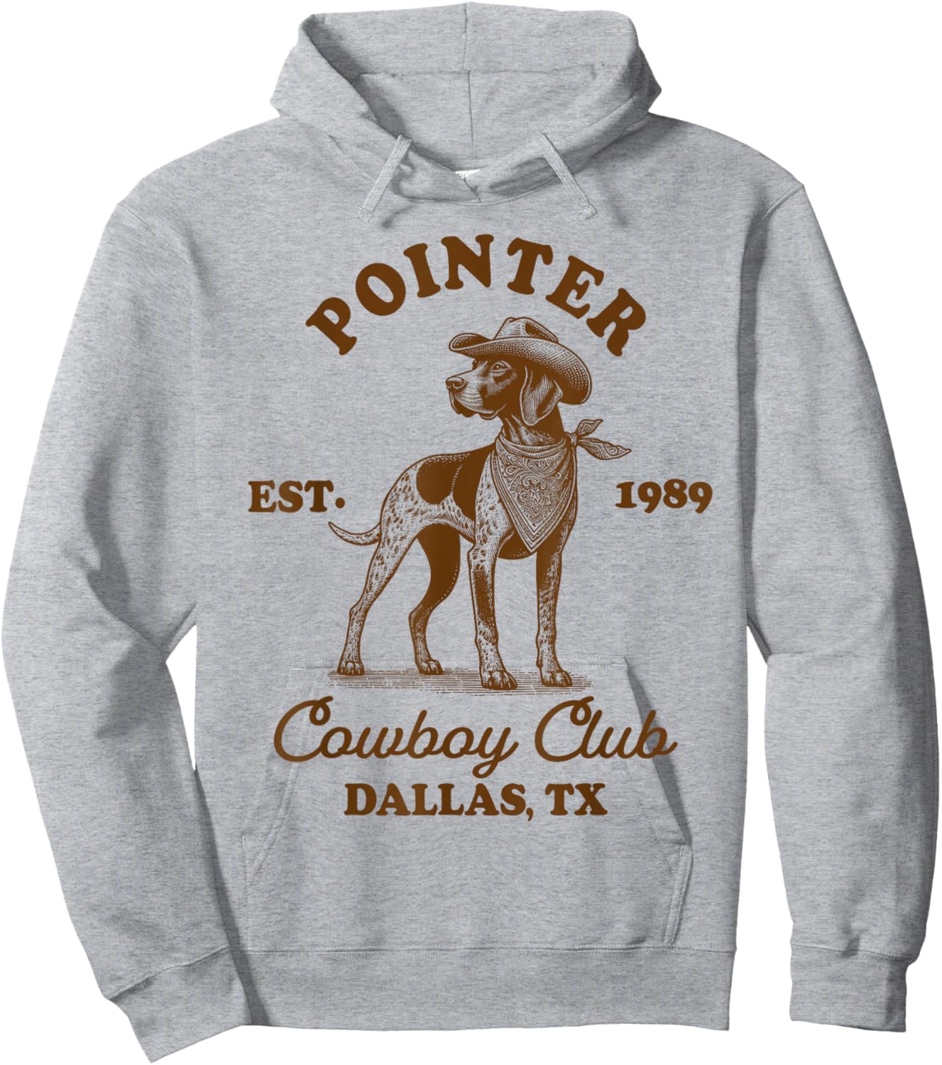 German Shorthaired Pointer Mom Howdy Pointer Cowboys Club Hoodie - Hoodie | Ash