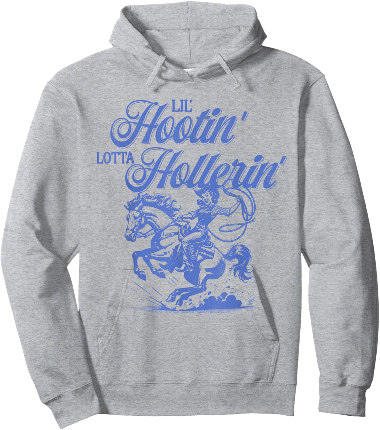 Lil Hootin' Lotta Hollerin', Western Cowboy Cowgirl Hoodie - Hoodie | Ash