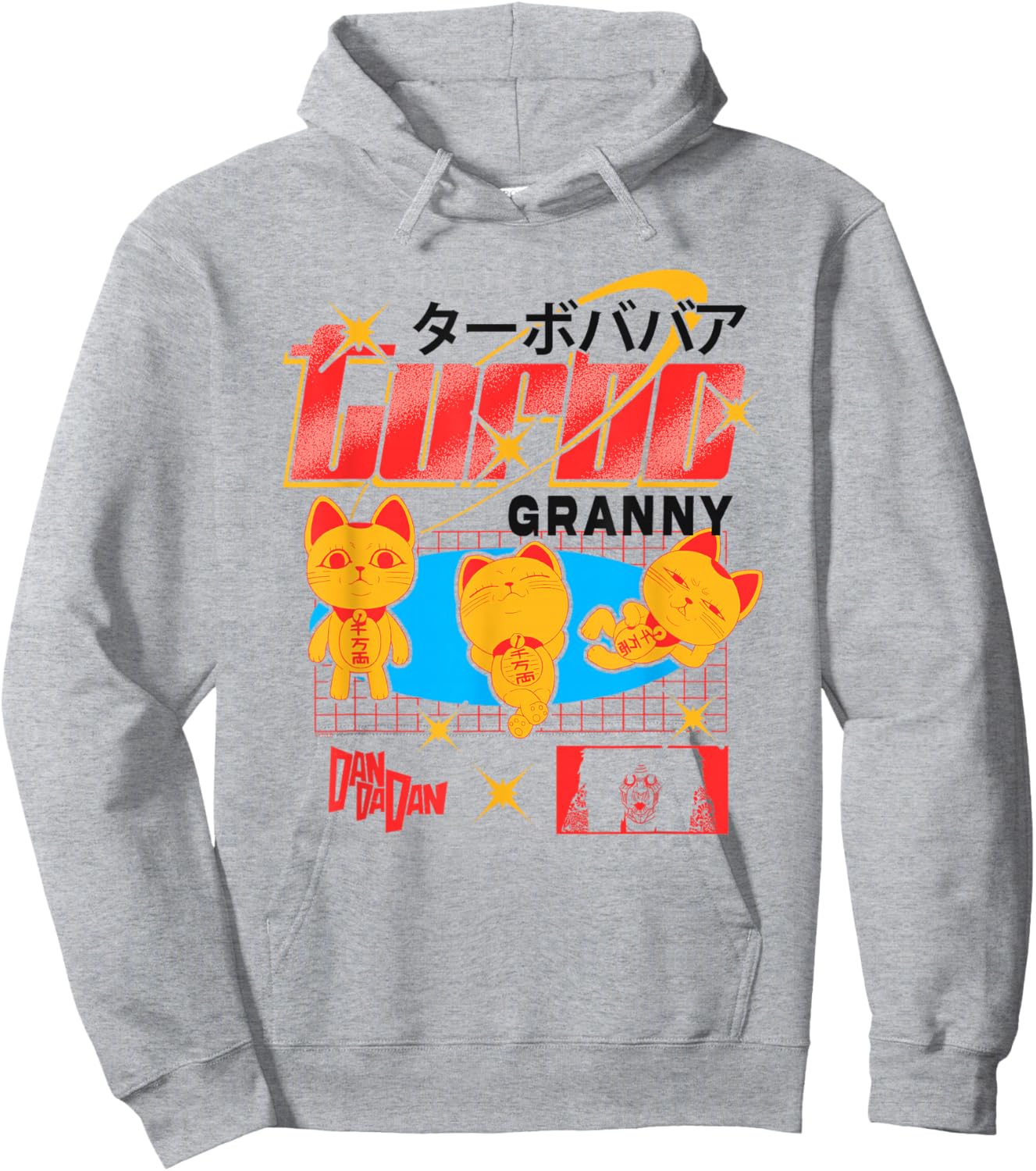 Dan Da Dan Turbo Granny Ghost Alien Anime Hoodie - Hoodie | Ash