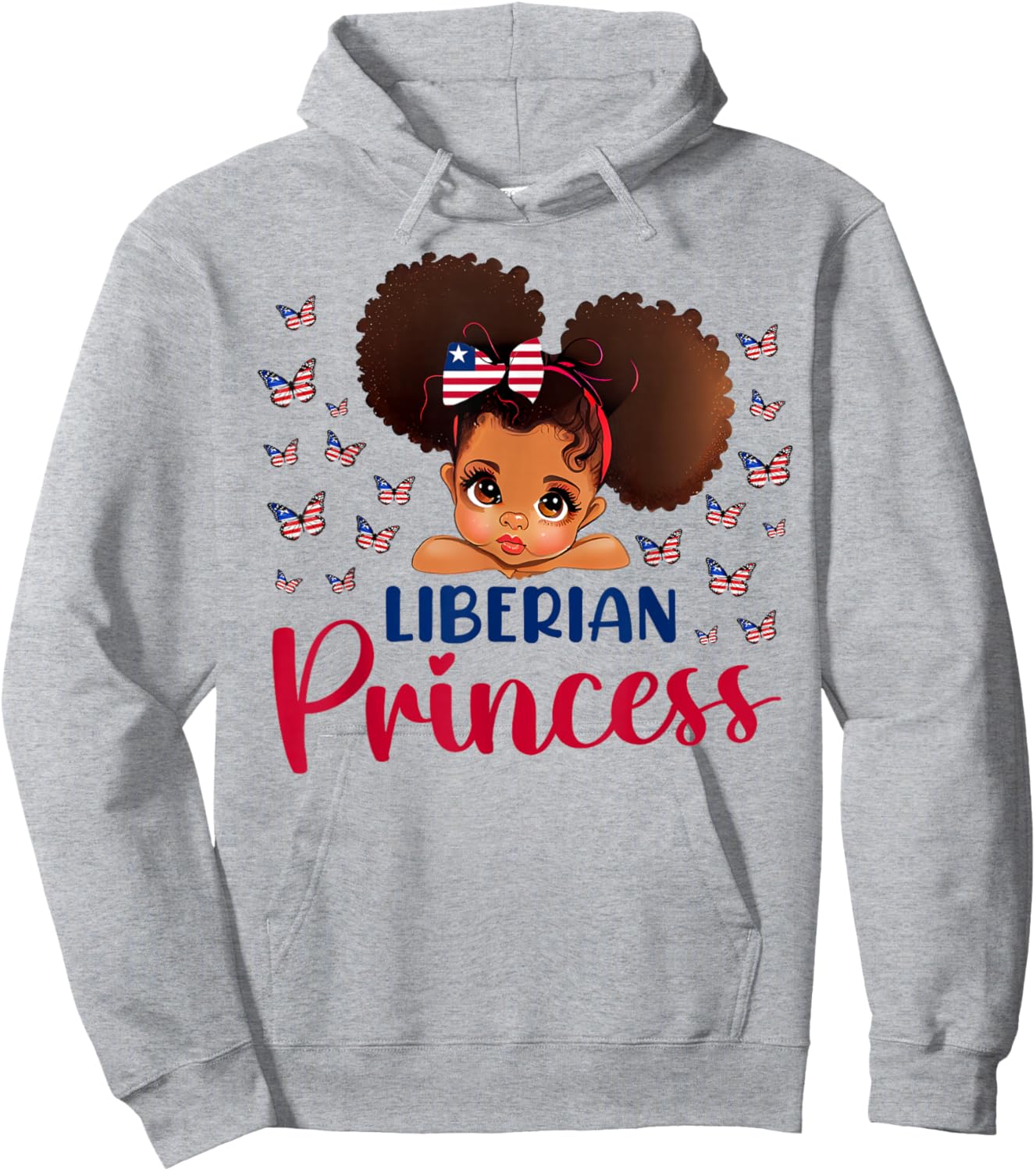 Liberian Princess Liberia for Black Girls Kids Hoodie - Hoodie | Ash
