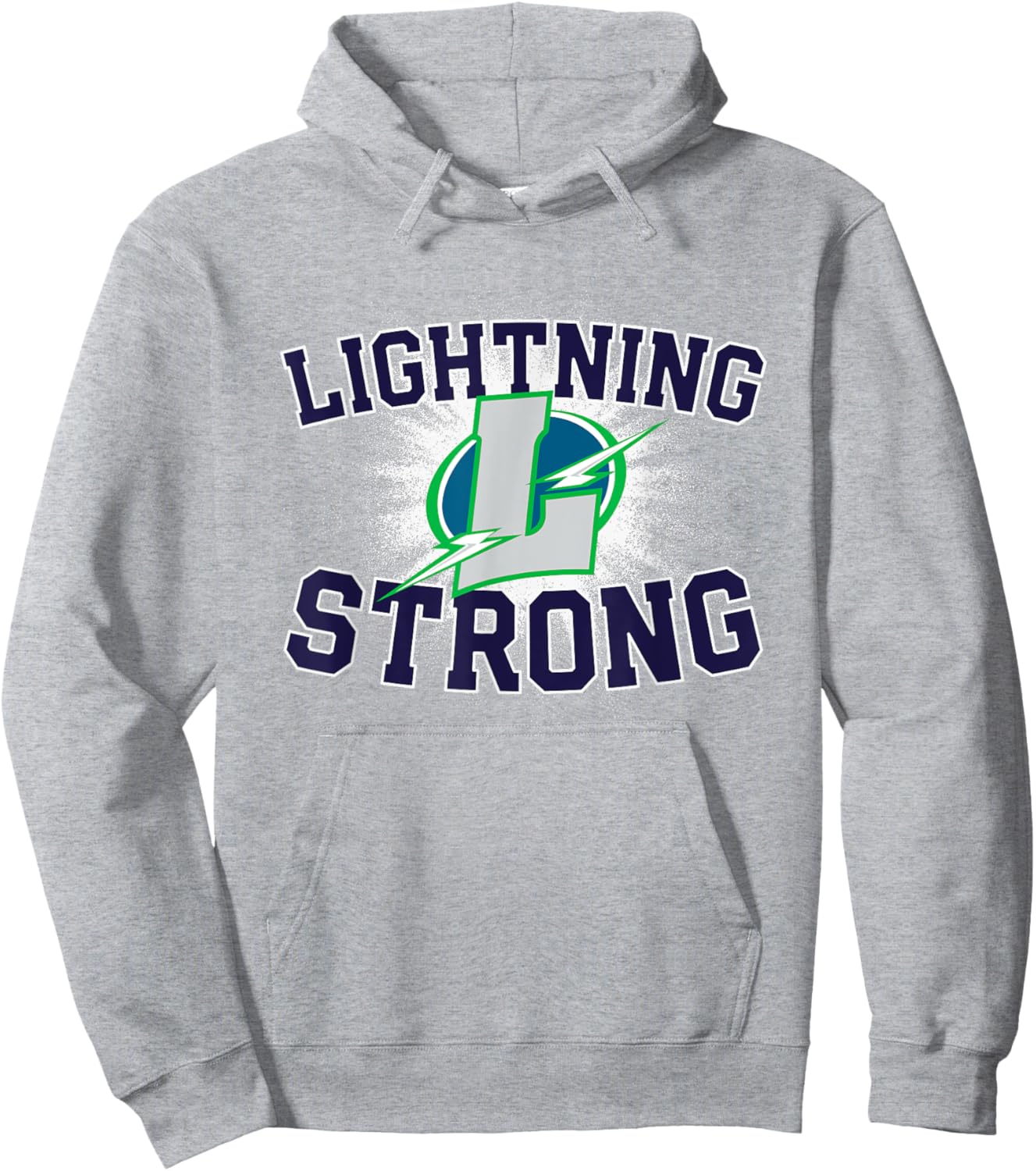Lapeer Lightning Logo Strong Flag HS Hoodie - Hoodie | Ash