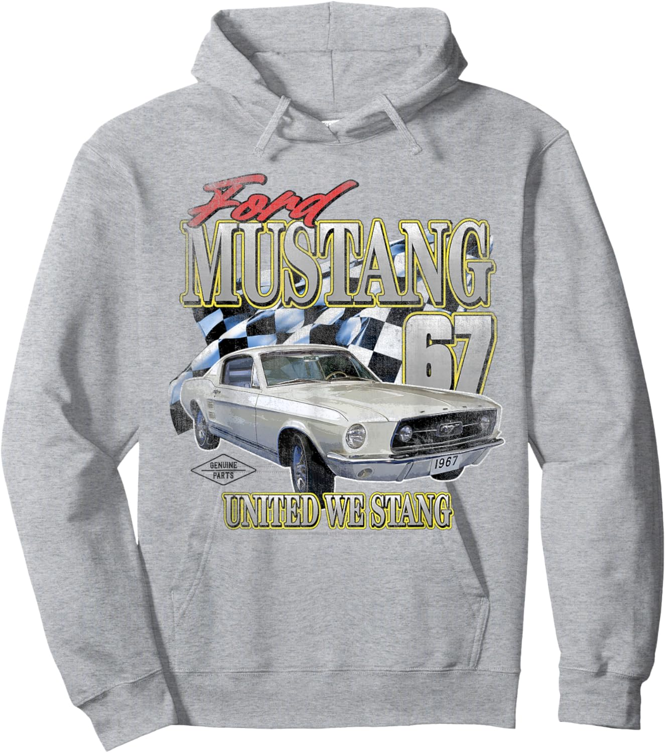 Ford Mustang 67 Fastback Hoodie - Hoodie | Ash