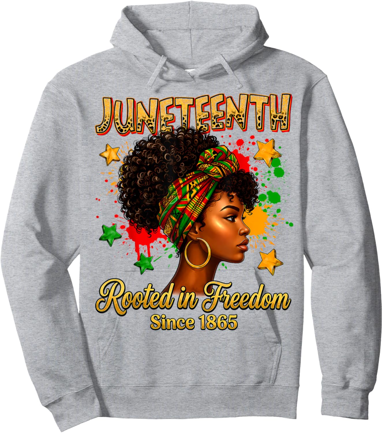 Juneteenth Rooted in Freedom Since 1865 Black Women Afro Hoodie - Hoodie | Ash