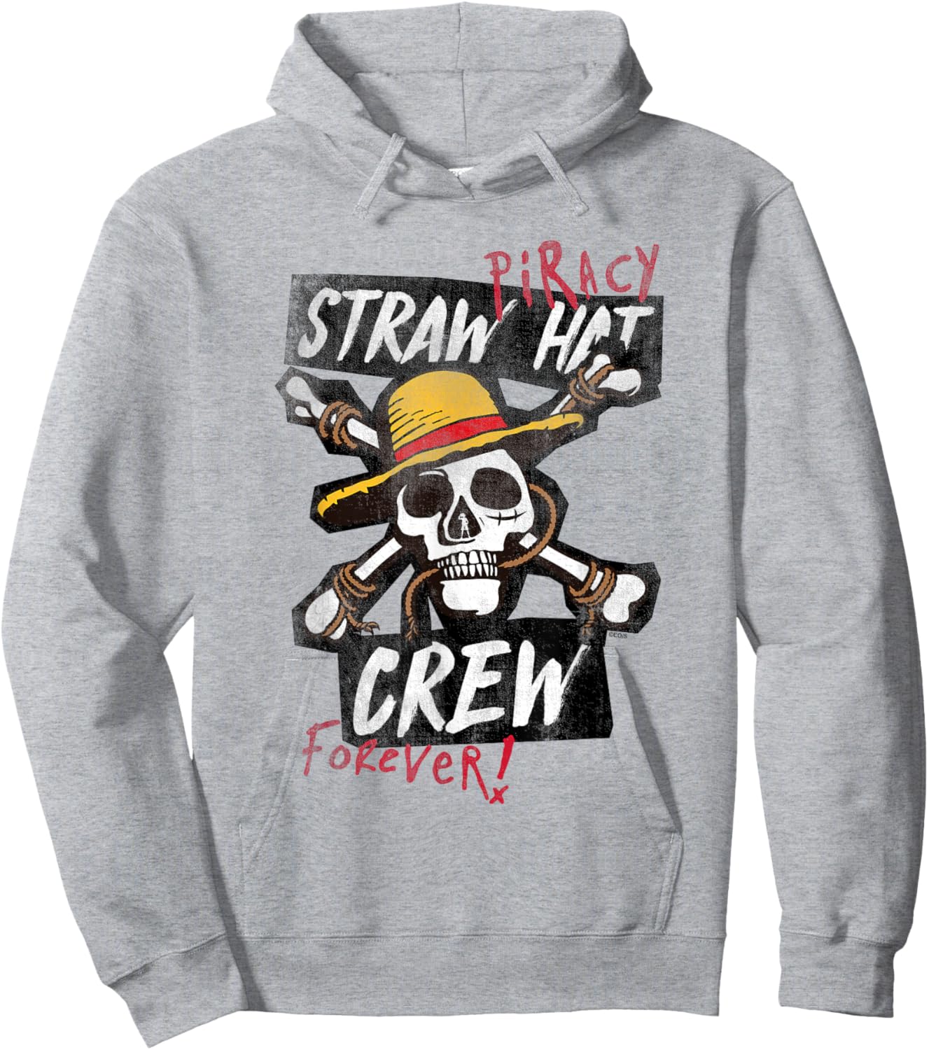 One Piece Straw Hat Crew Hoodie - Hoodie | Ash