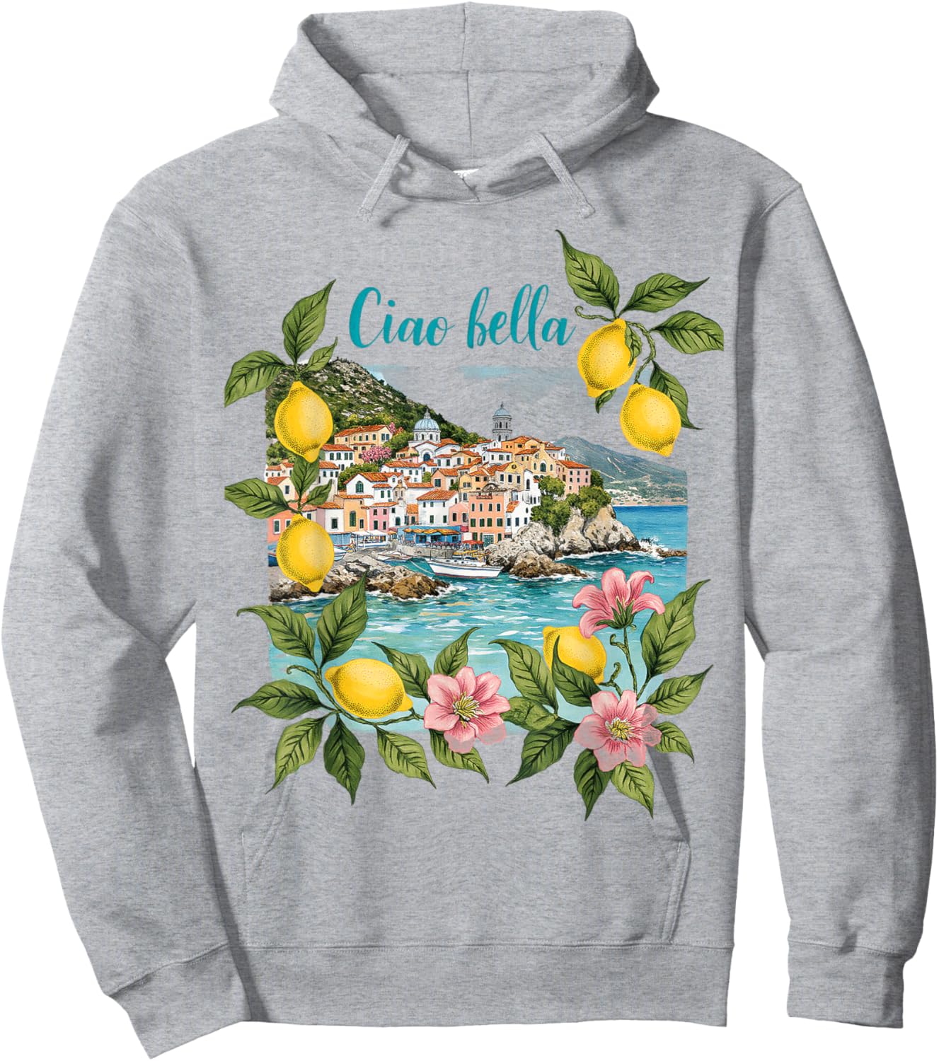 Ciao Bella Italy Amalfi Coast Hoodie - Hoodie | Ash