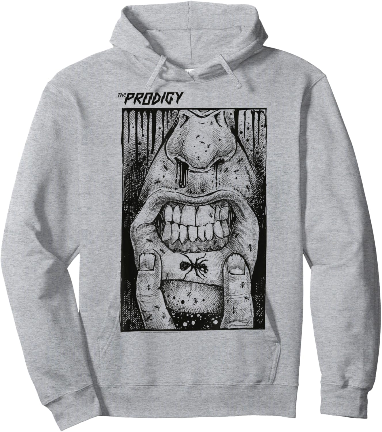Official The Prodigy Lip Tat Big Beat Electro Band Hoodie - Hoodie | Ash