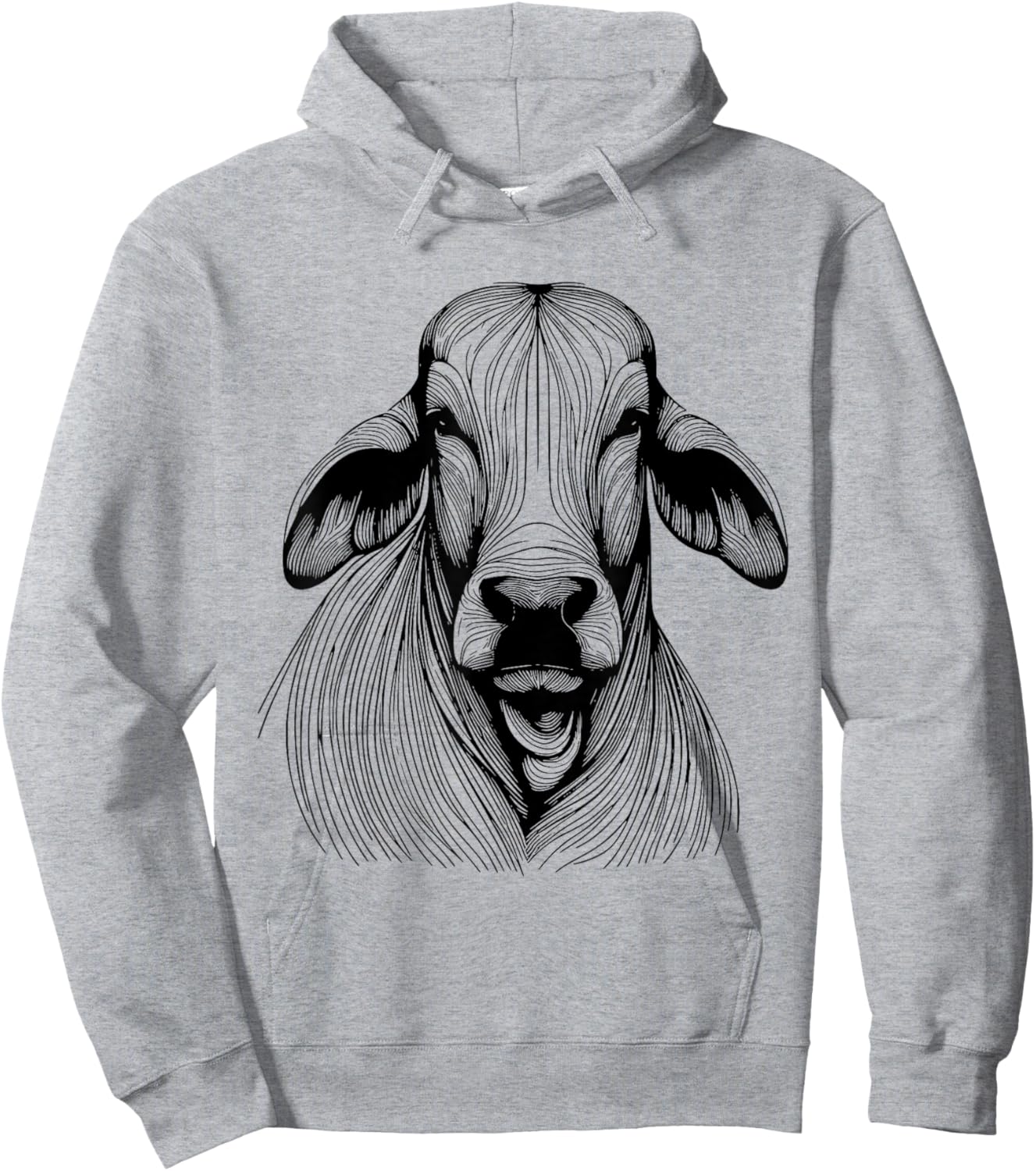 Fingerprint Cow Farmer Breeder - Brahman Cattle Hoodie - Hoodie | Ash