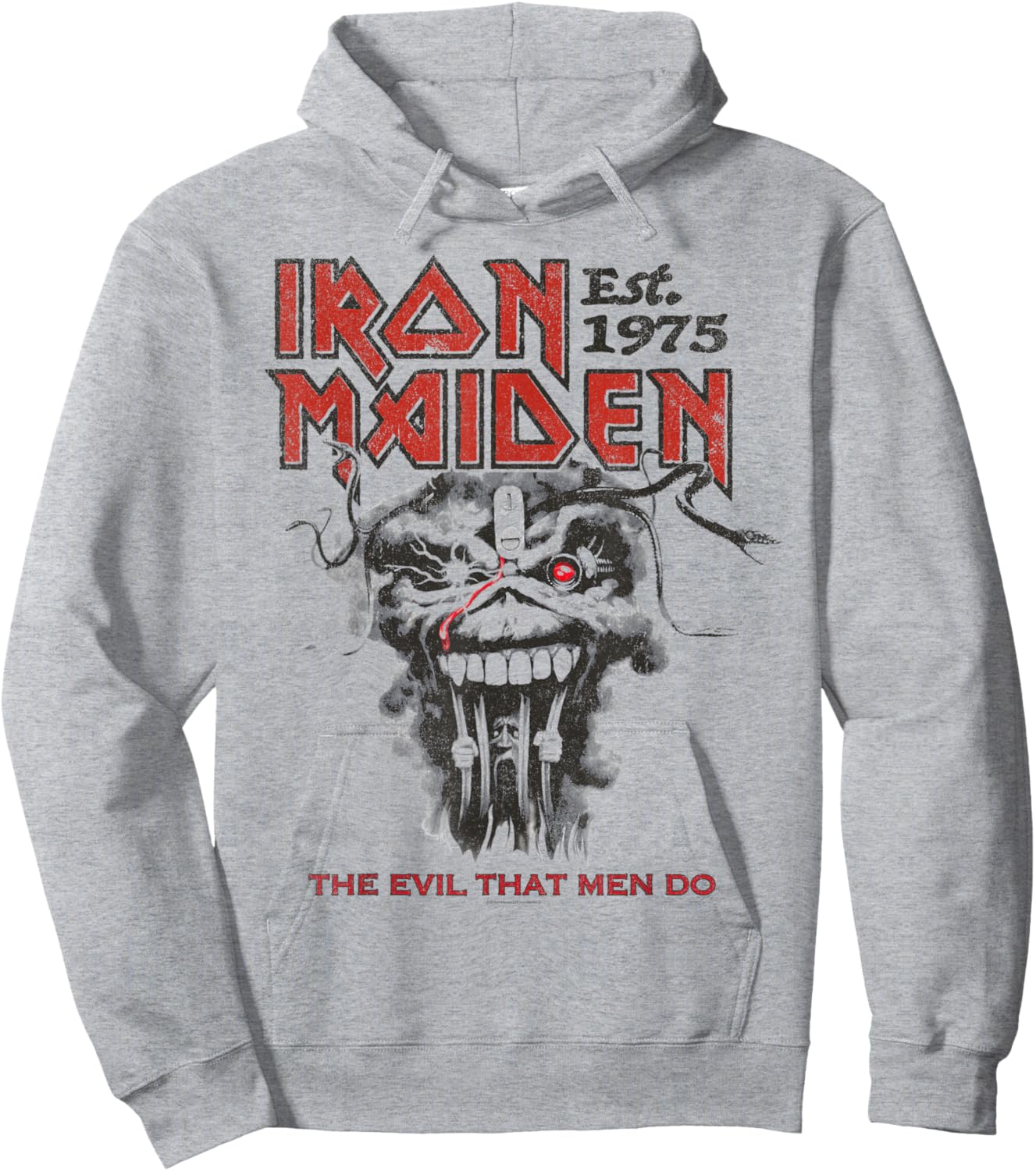 Iron Maiden The Evil that Men Do On White Hoodie - Hoodie | Ash