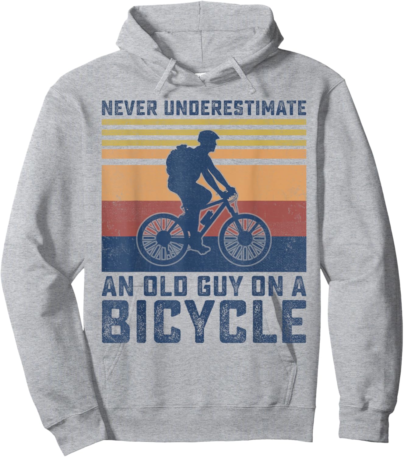Mountain Biking Funny Cycling Bike Bicyle Biker Men Cyclist Hoodie - Hoodie | Ash