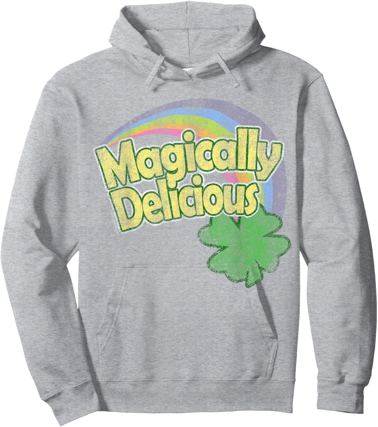 Magically Delicious Funny 80s Vintage Retro St Patricks Day Hoodie - Hoodie | Ash