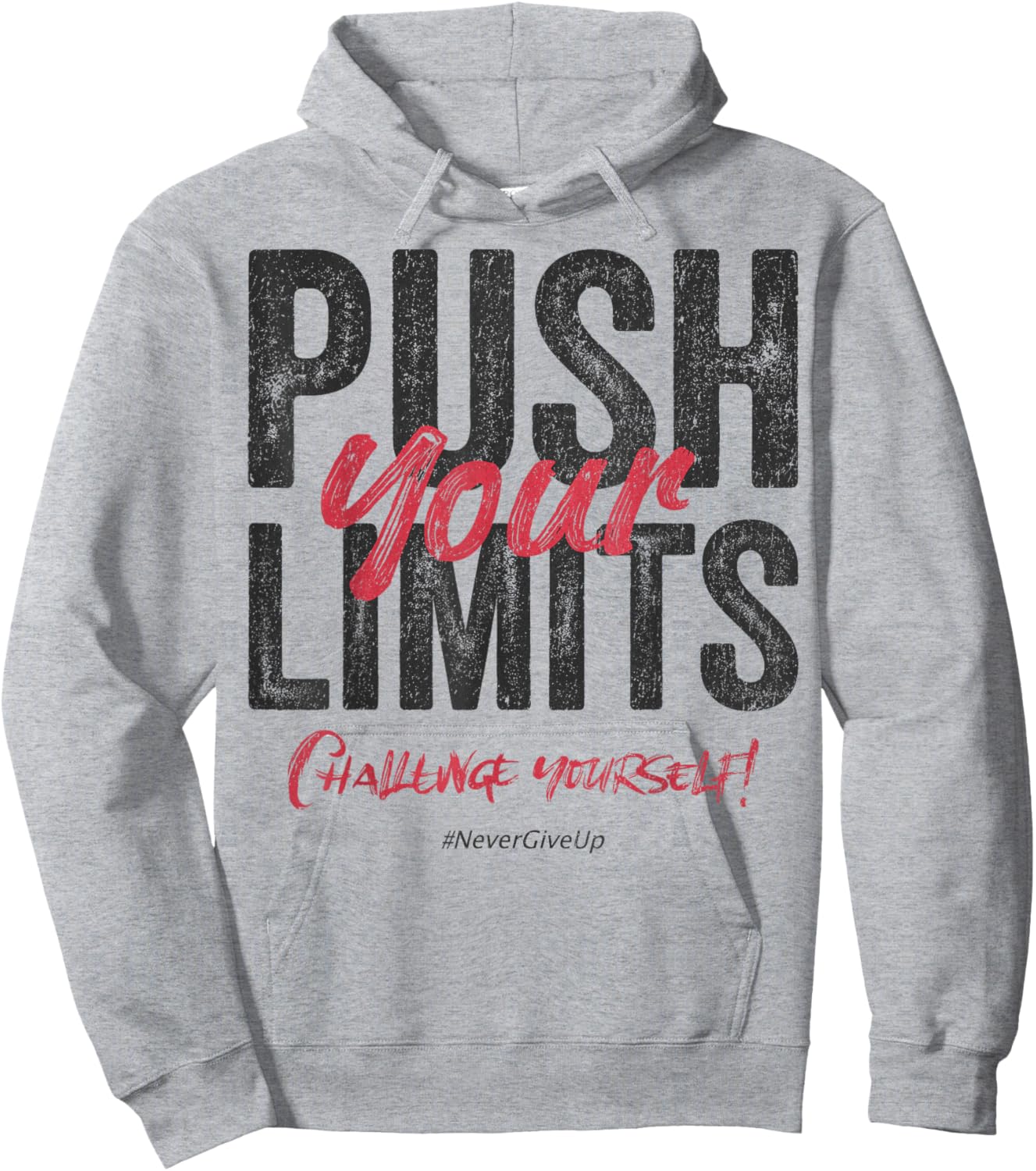 Y2K Fitness Quote Gym Training Discipline Yoga Sport Workout Hoodie - Hoodie | Ash