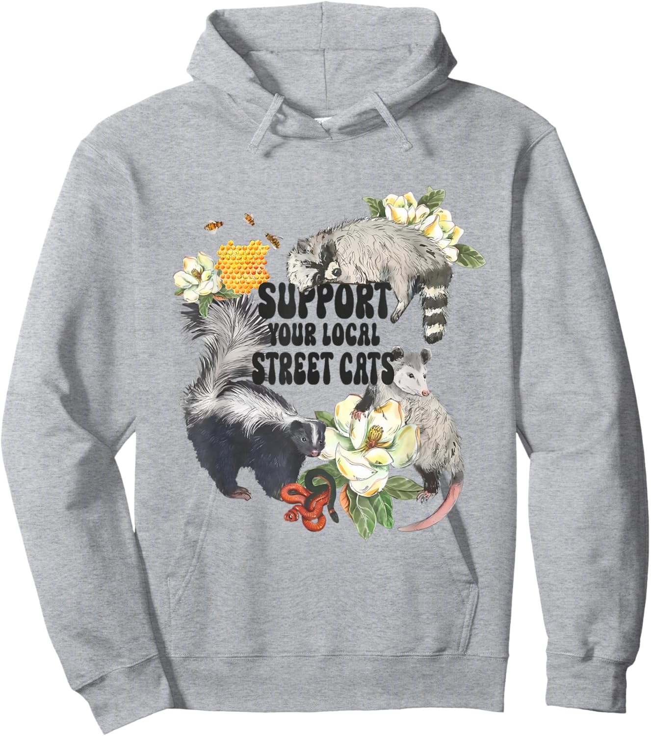 Support Your Local Street Cats Team Trash Street Cats Squad Hoodie - Hoodie | Ash
