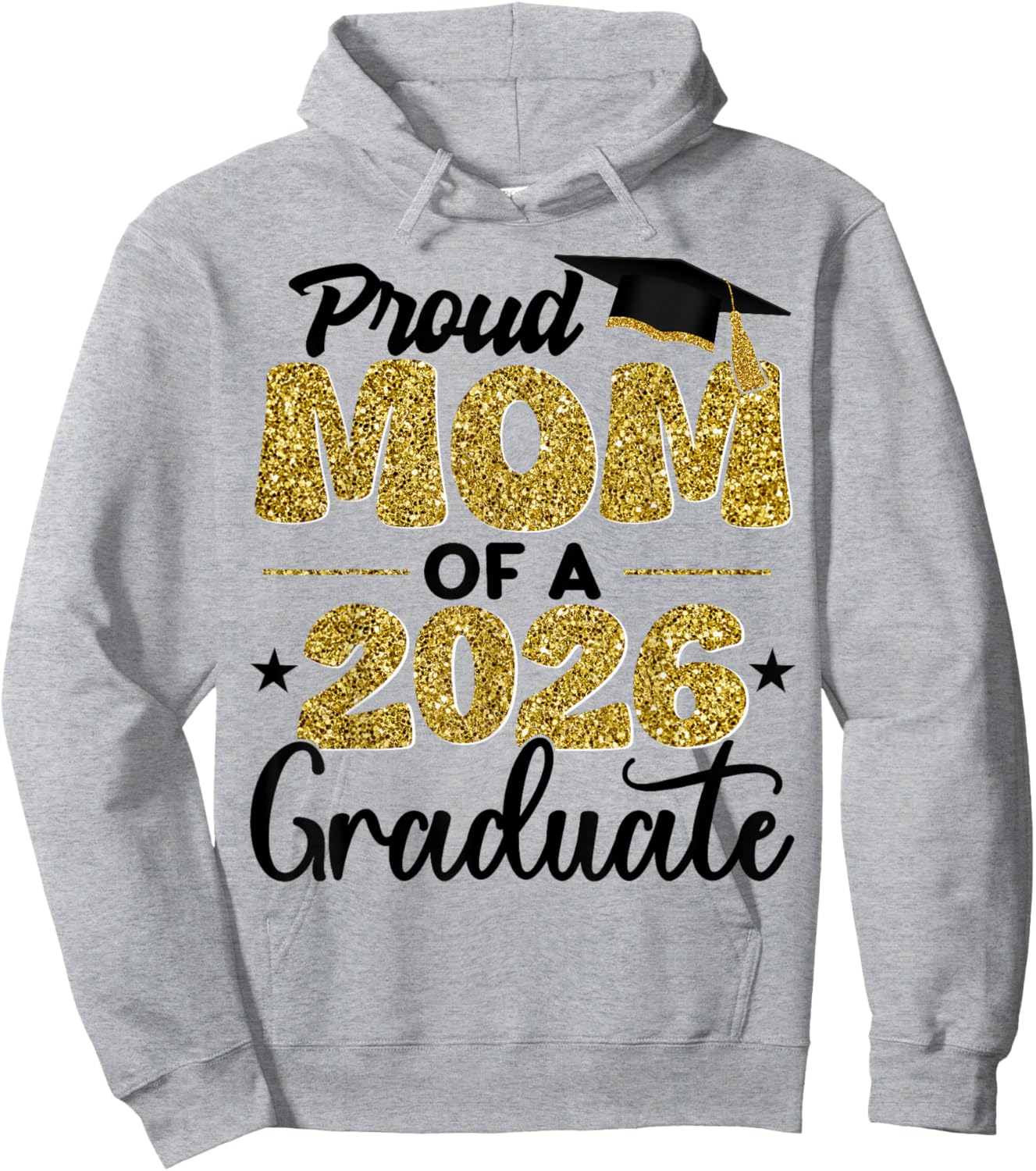 Proud Mom of A 2026 Graduate Graduation Matching Family Hoodie - Hoodie | Ash