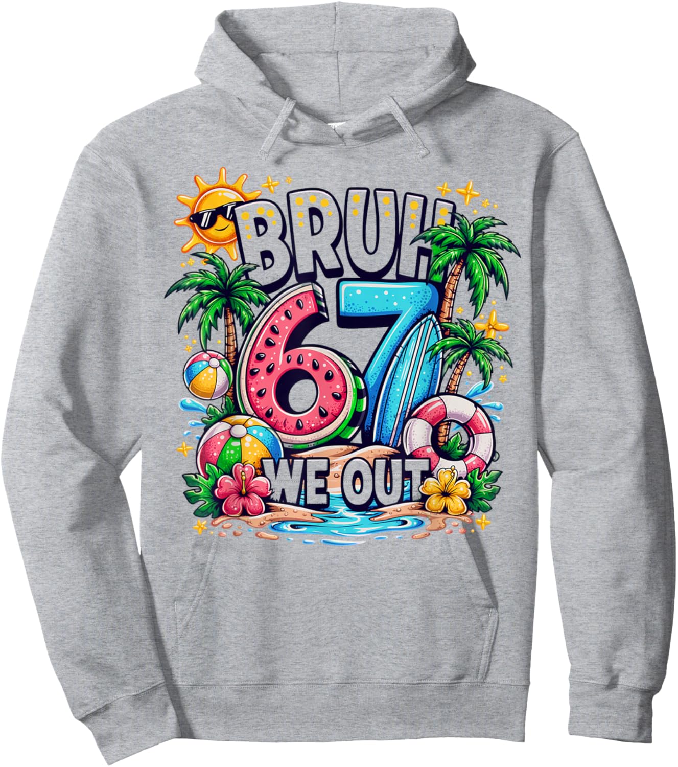 Last Day of School Kids - Bruh Viral 67 Cute Hoodie - Hoodie | Ash