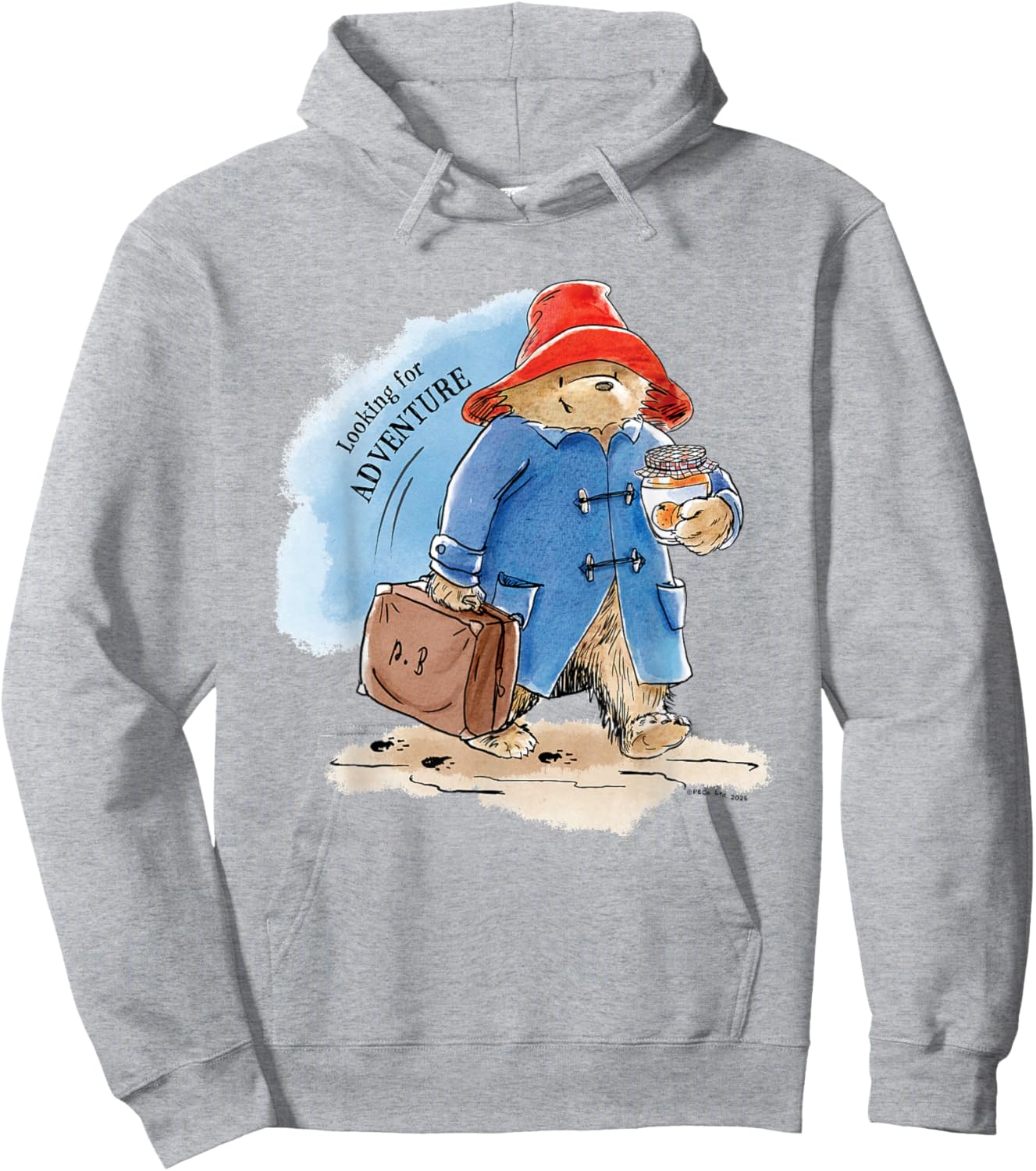 Paddington Bear Looking for Adventure Hoodie - Hoodie | Ash