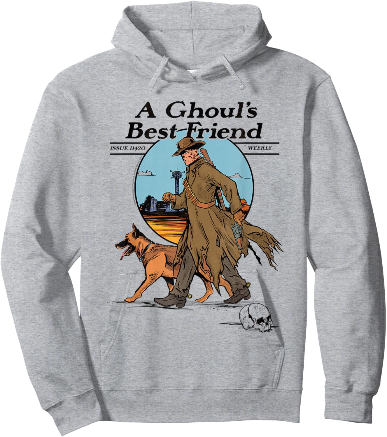 Fallout A Ghoul's Best Friend Illustrated Magazine Cover TV Hoodie - Hoodie | Ash