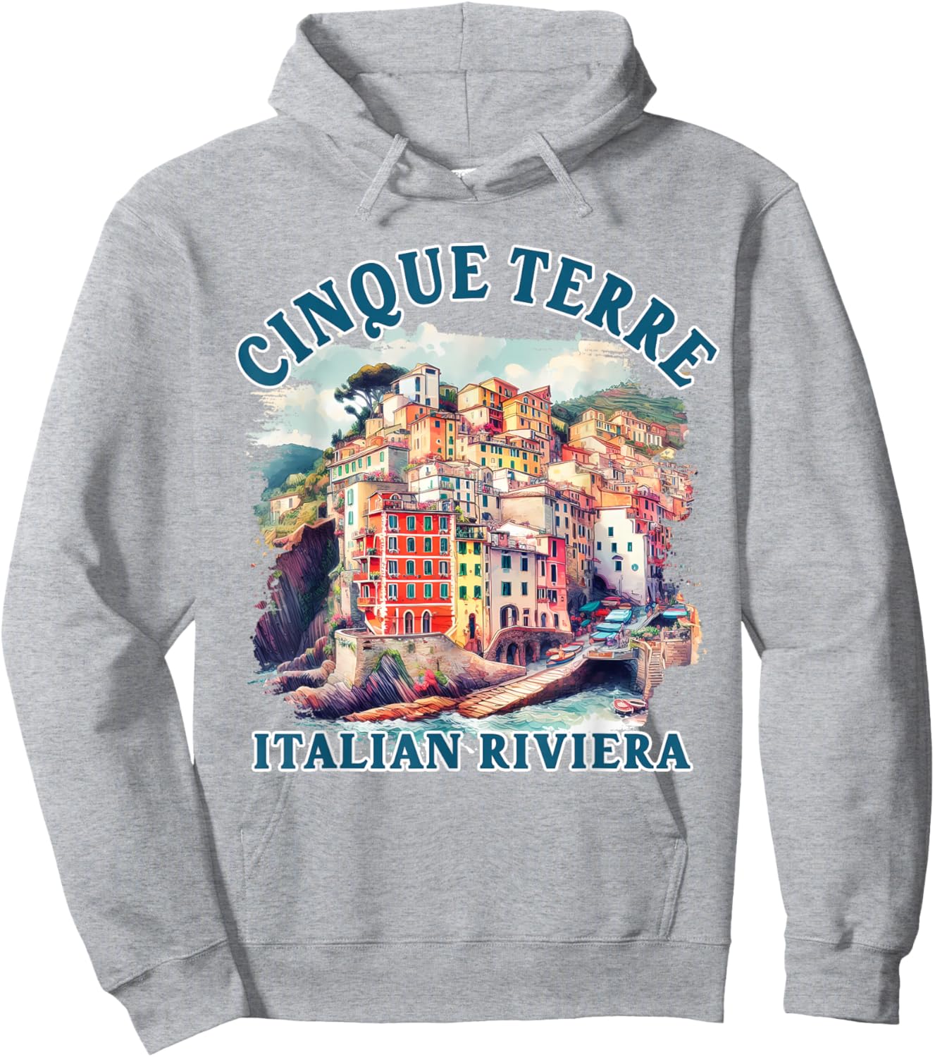 Cinque Terre Travel Italy Trip Cinque Terre Italian Riviera Hoodie - Hoodie | Ash