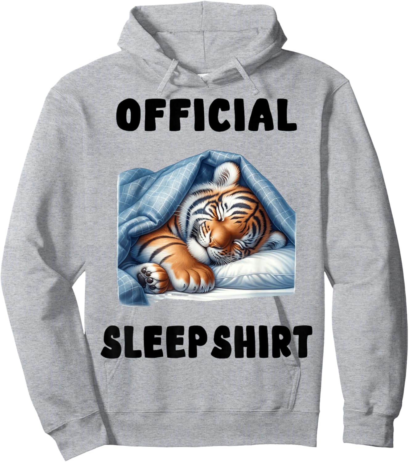 Tiger - Official Sleepshirt Pajamas Nightgown Hoodie - Hoodie | Ash
