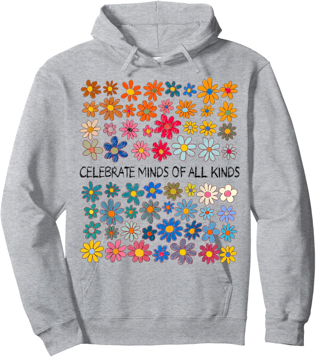 Celebrate Minds of All Kinds Neurodiversity Autism Awareness Hoodie - Hoodie | Ash