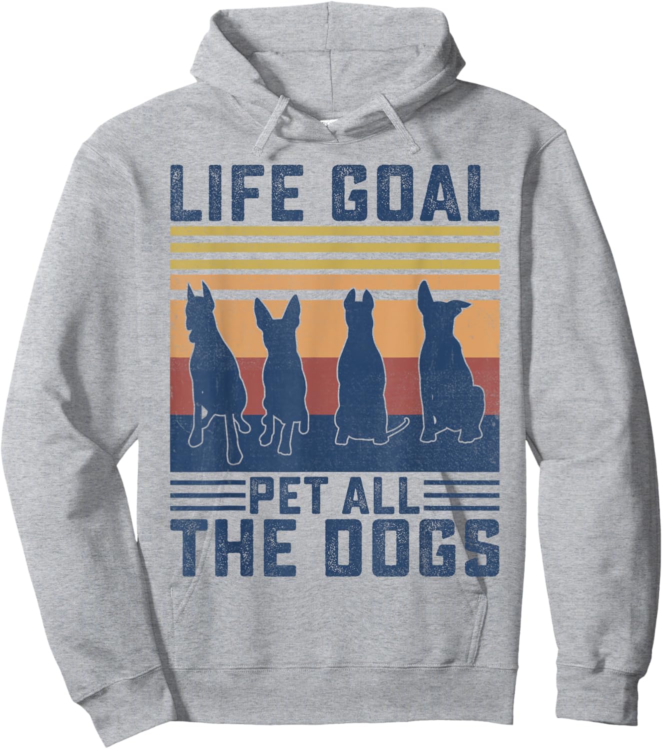 Life Goal Pet All The Dogs Kids Funny Dog Hoodie - Hoodie | Ash