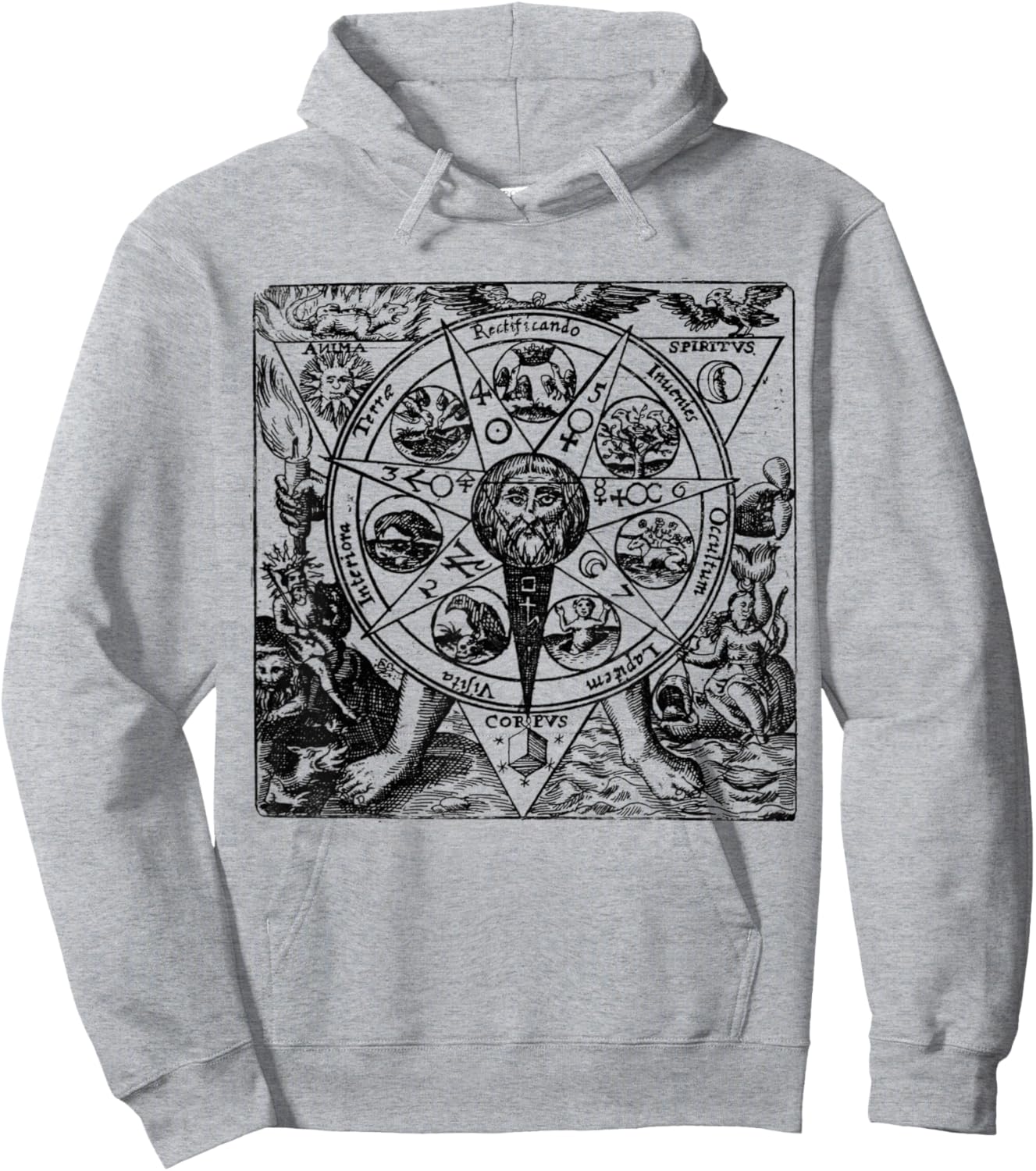 Great Hermetic Arcanum, Alchemist Occult Esoteric Hoodie - Hoodie | Ash