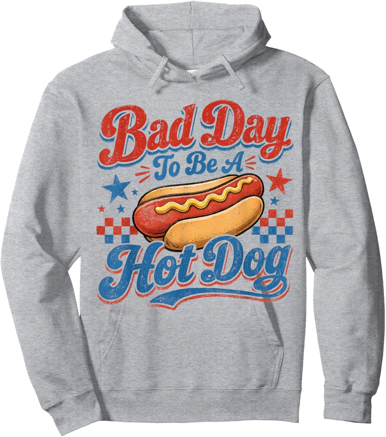 Bad Day to Be A Hot Dog Funny BBQ Grilling 4th of July Hoodie - Hoodie | Ash