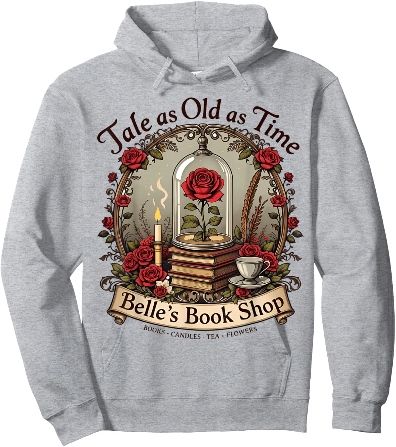 Tale As Old As Time Belle's Book Shop Book Coffee Book Hoodie - Hoodie | Ash