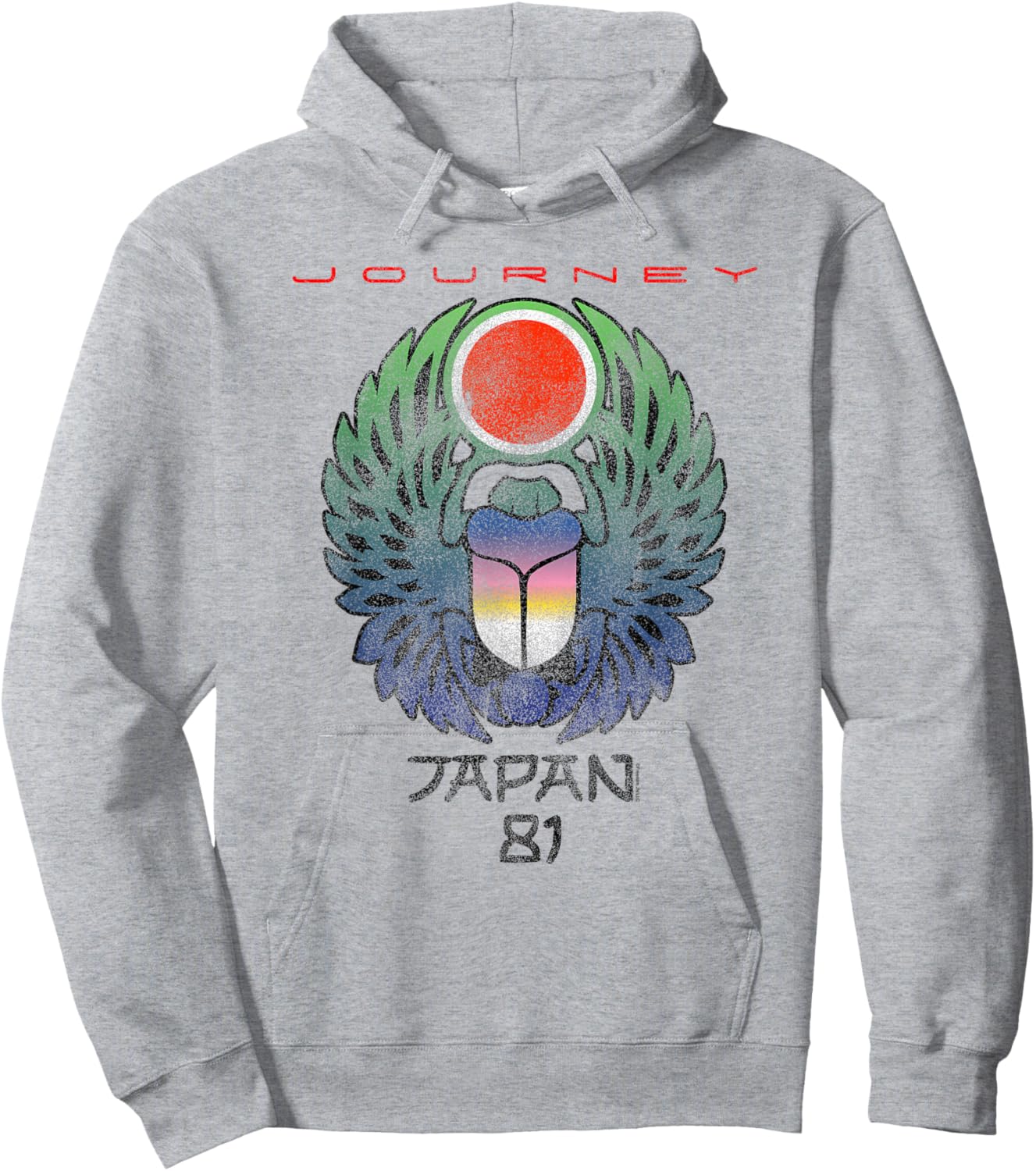 Journey Japan 1981 Scarab Beetle Music Hoodie - Hoodie | Ash