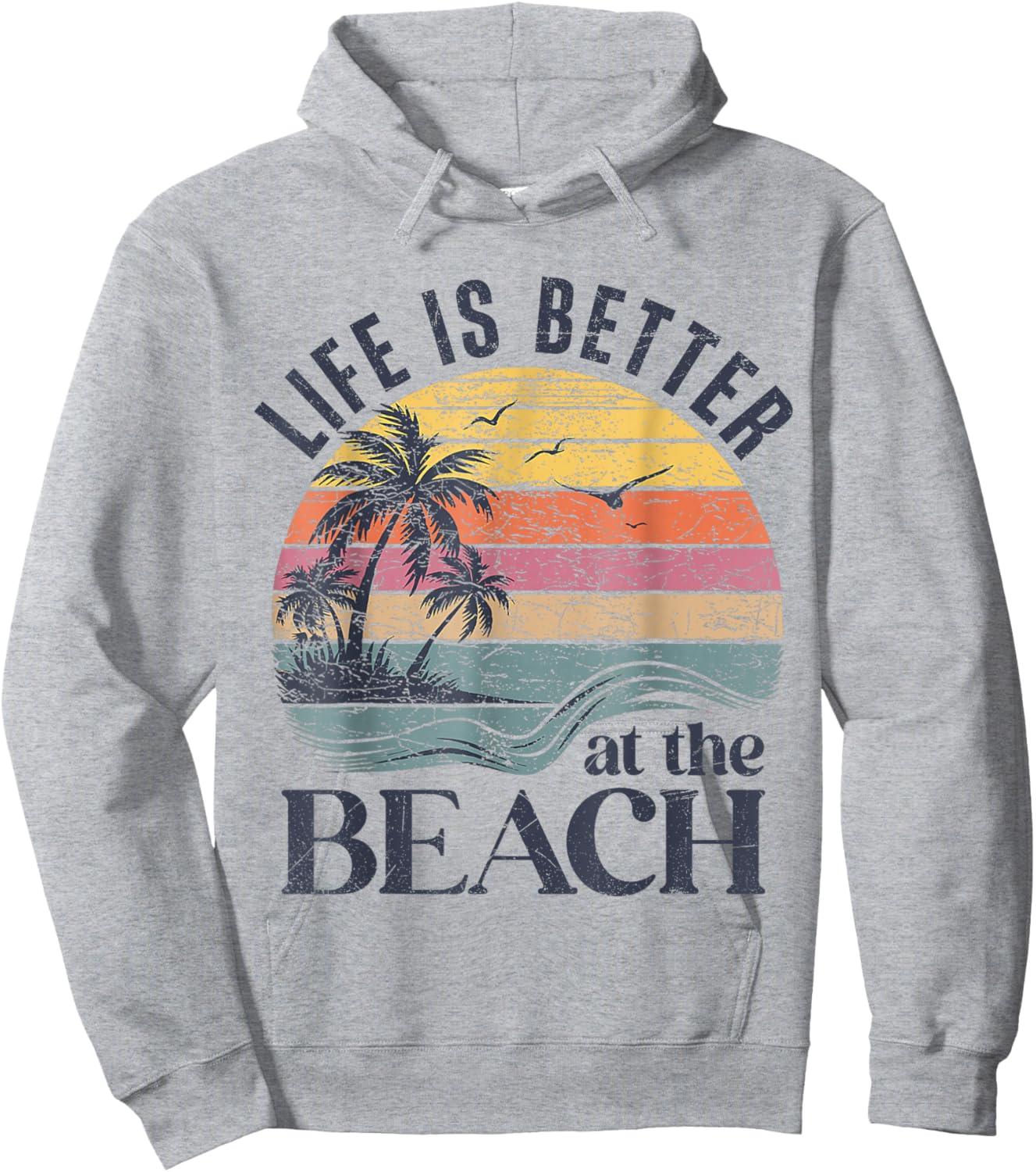Retro Life Is Better At The Beach Vintage Summer Beach Hoodie - Hoodie | Ash