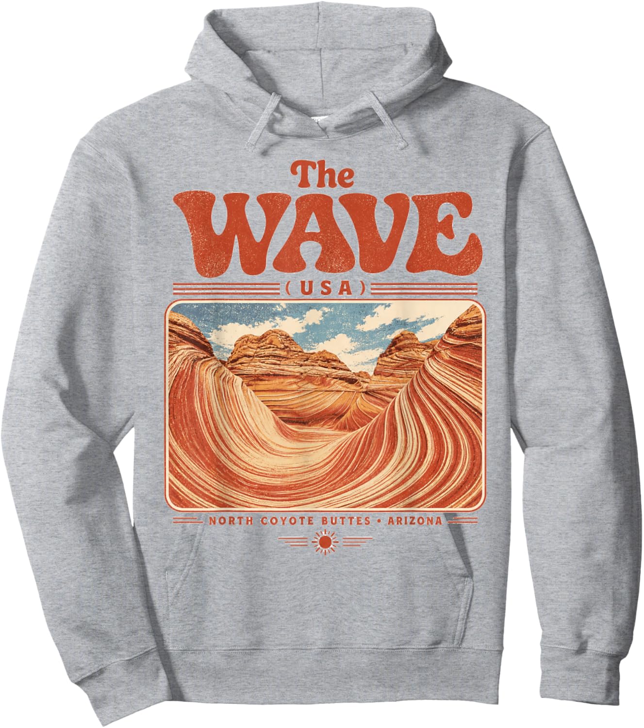 The Wave North Coyote Buttes Arizona Vintage Hoodie - Hoodie | Ash