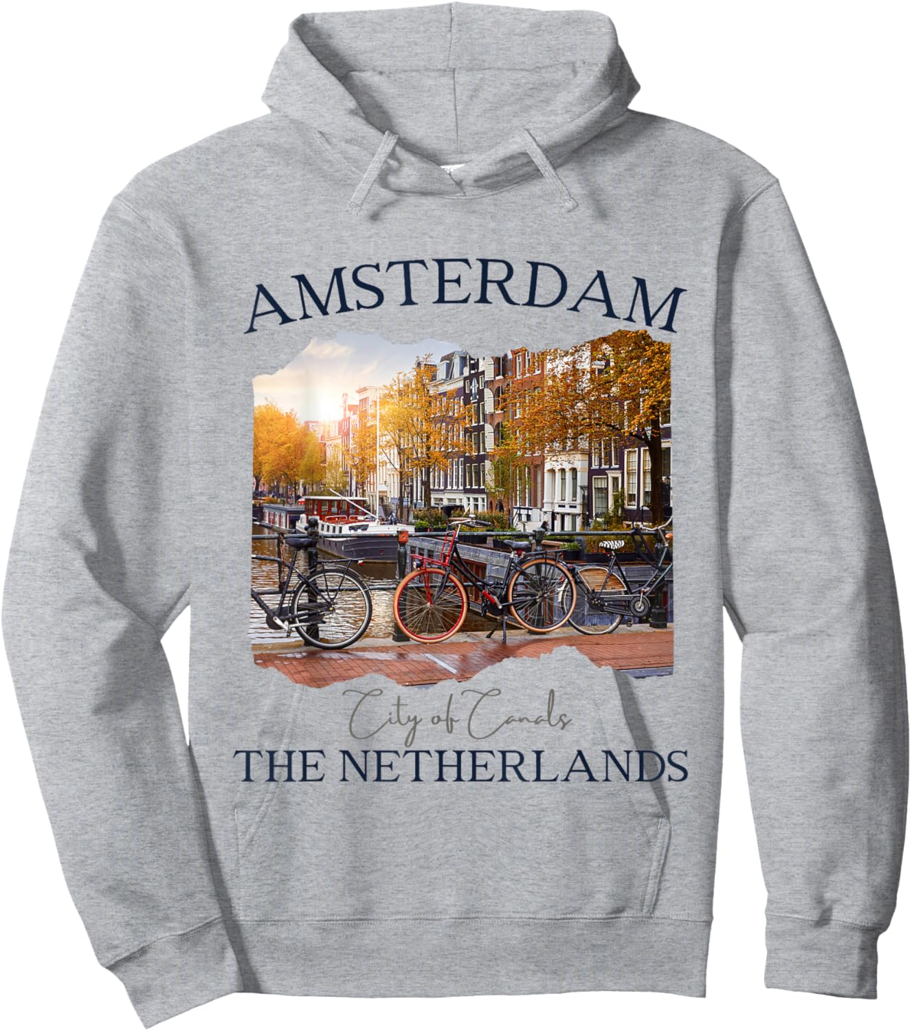 Amsterdam The Netherlands Tourist Souvenir Men Women Kids Hoodie - Hoodie | Ash