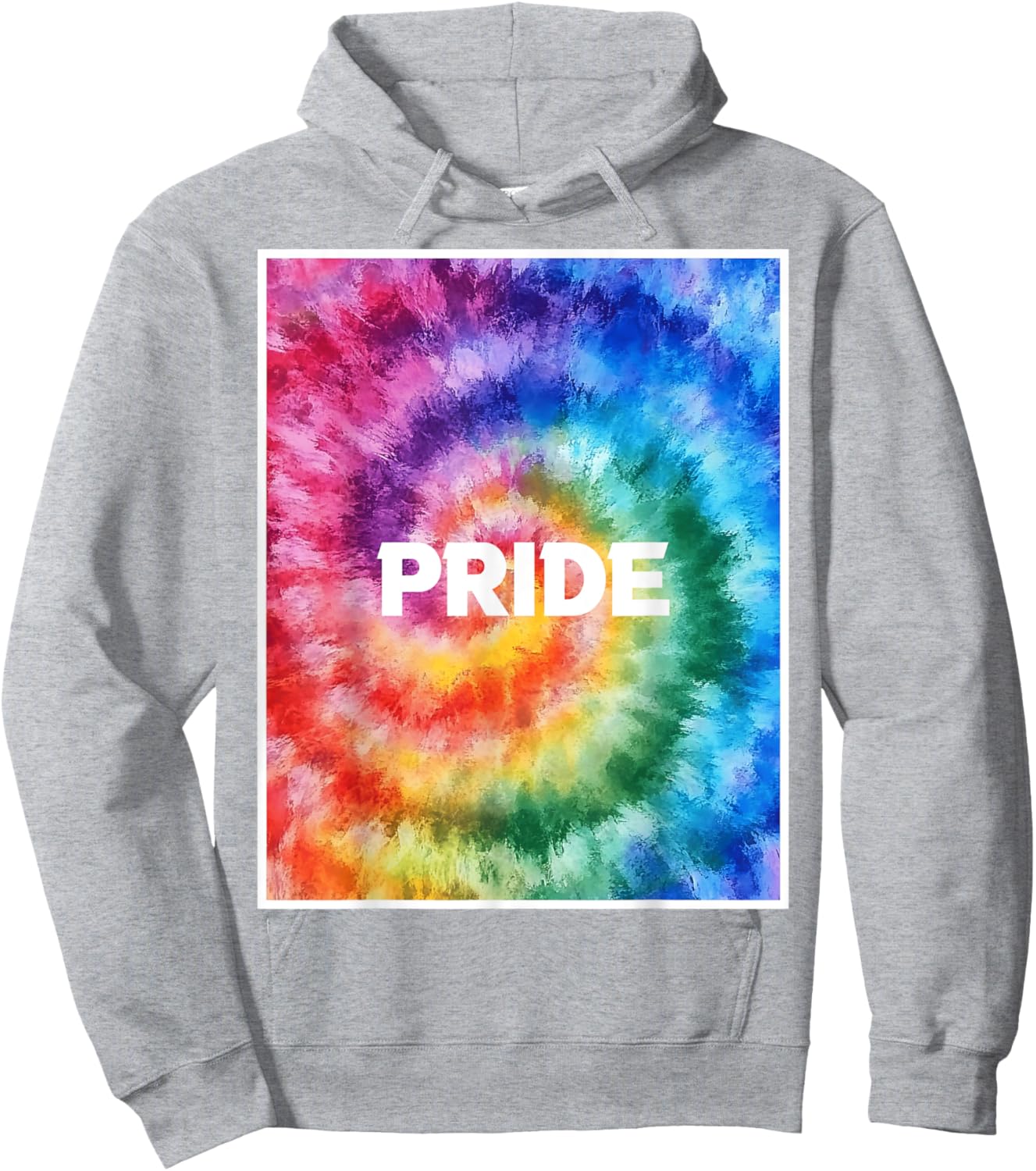 Rainbow Tie Dye Gay Pride Human Rights LGBTQ Queer Ally Hoodie - Hoodie | Ash