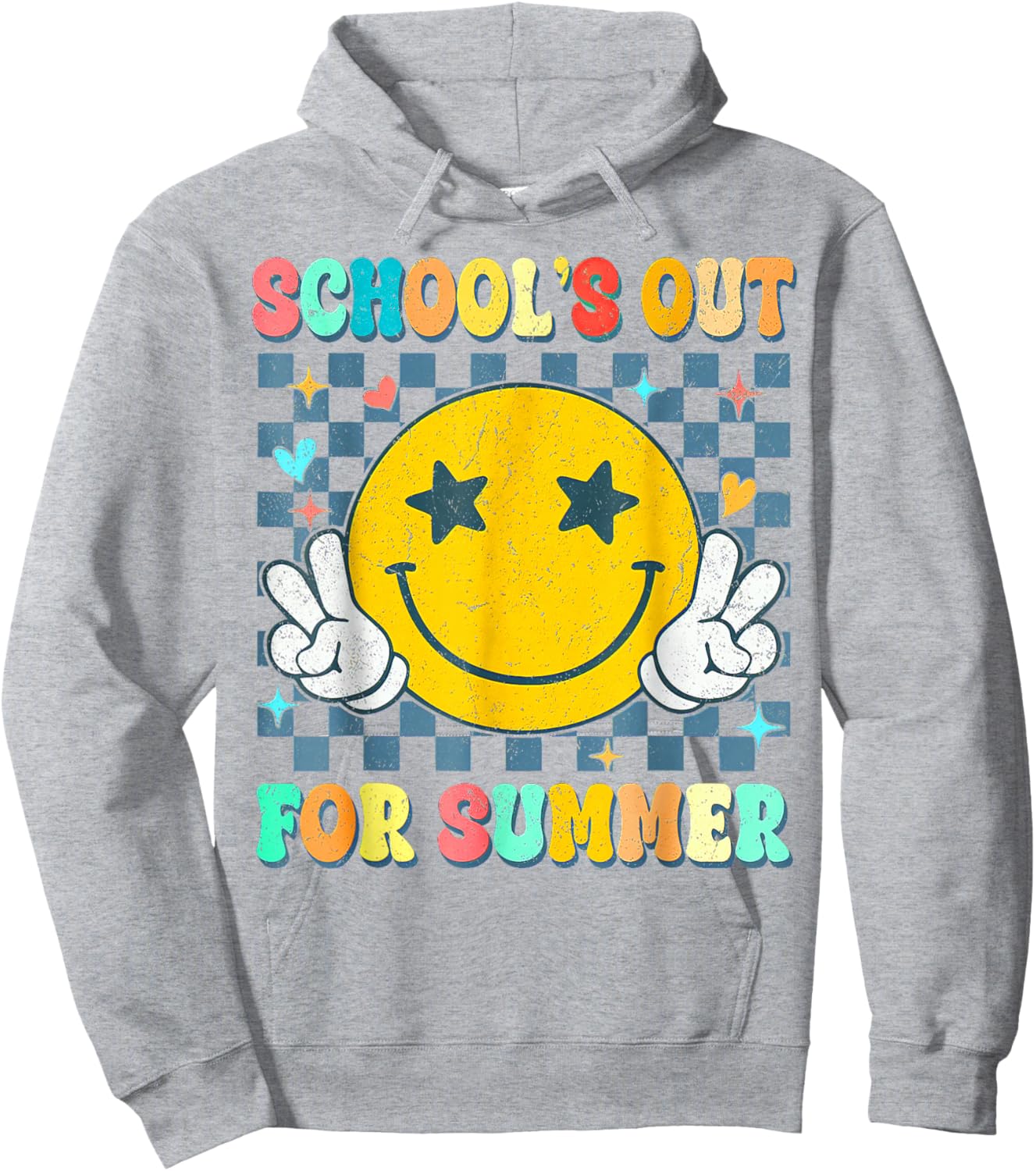 Last Day of School Retro Schools Out for Summer Teacher Hoodie - Hoodie | Ash
