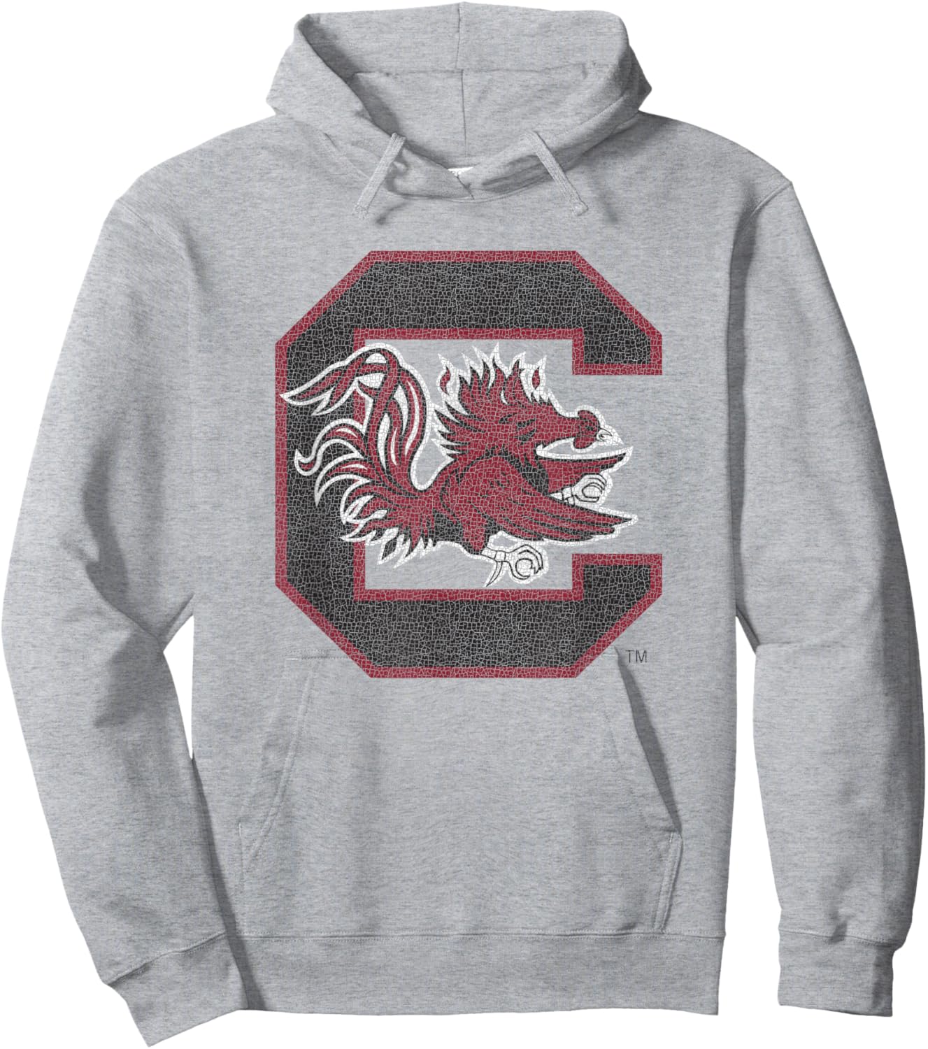 South Carolina Gamecocks Vintage Icon Heather Gray Hoodie - Hoodie | Ash