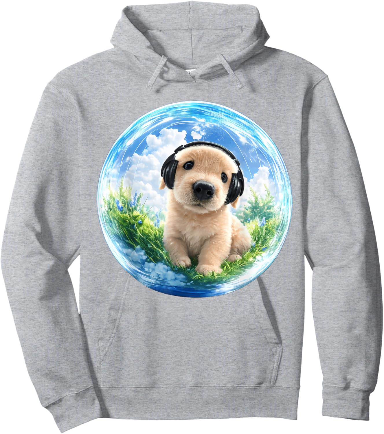 Frutiger Aero Dog Hoodie - Hoodie | Ash