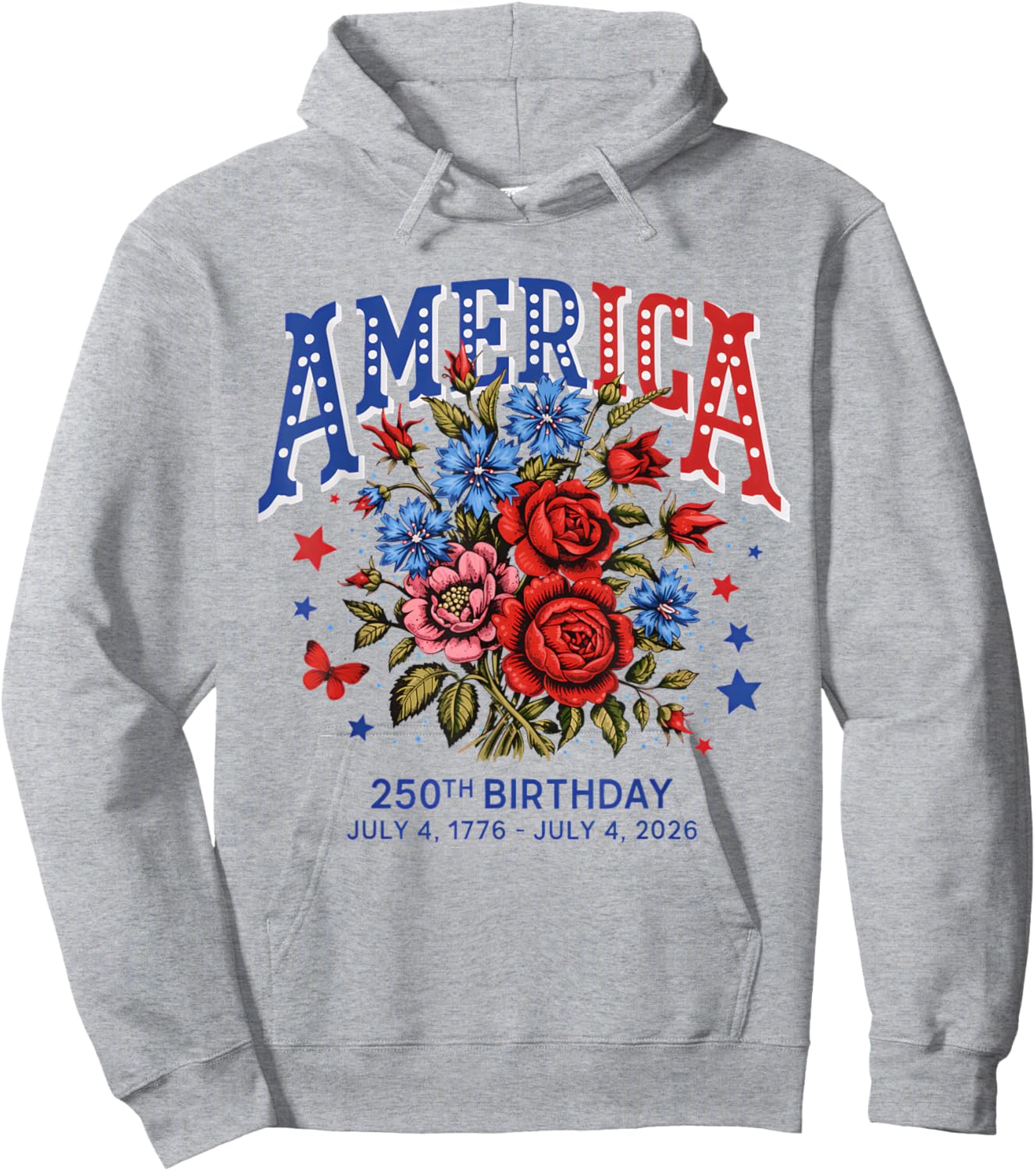 250 Years America Anniversary USA 250th Birthday Hoodie - Hoodie | Ash
