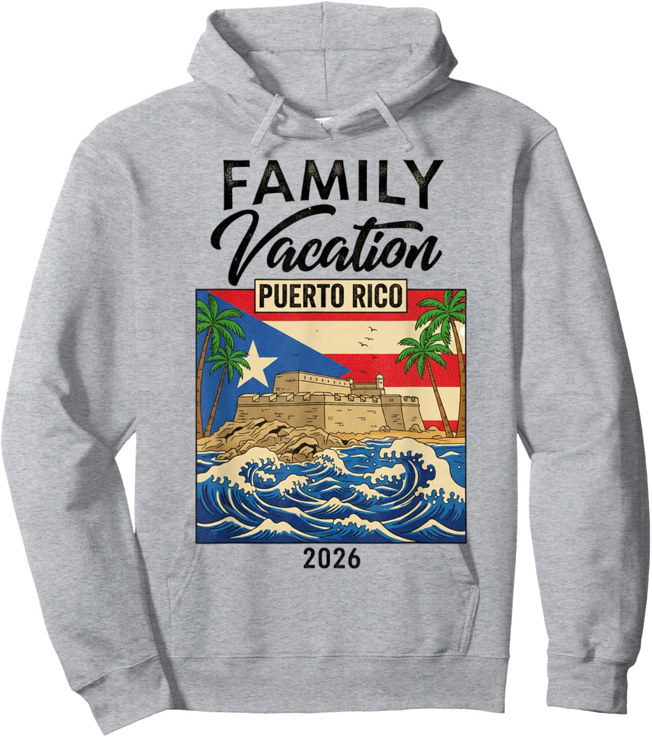 Family Vacation Puerto Rico 2026 Matching in Summer Vacation Hoodie - Hoodie | Ash