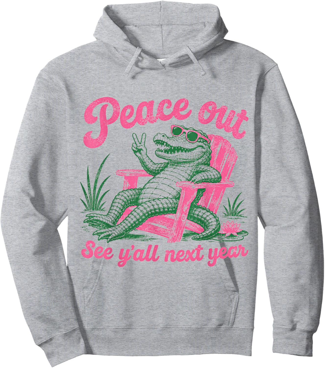 Peace Out See Y'all Later Teacher Summer Last Day of School Hoodie - Hoodie | Ash