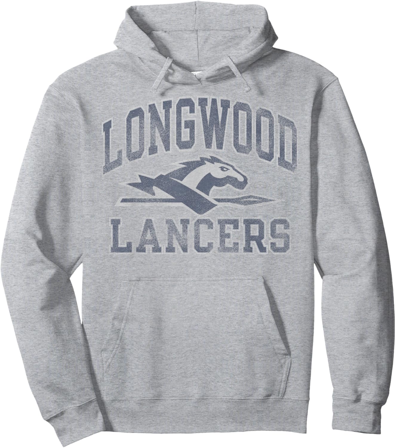 Longwood Lancers Vintage Worn Gray Officially Licensed Hoodie - Hoodie | Ash