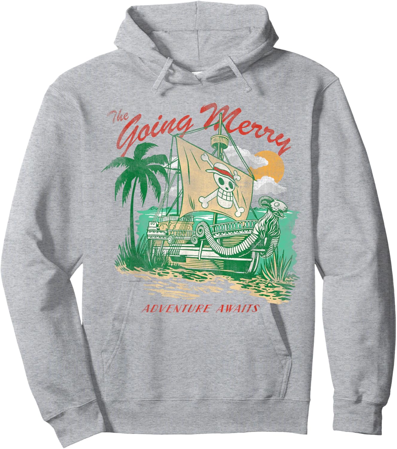 One Piece The Going Merry Adventure Awaits Hoodie - Hoodie | Ash