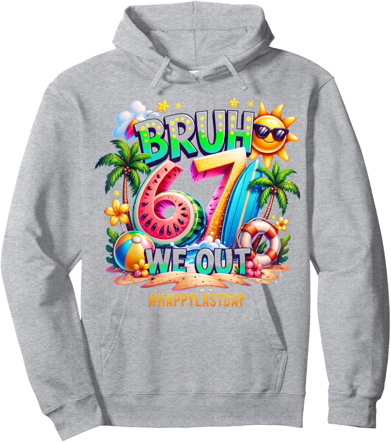 Cute 67 Last Day of School Gen A Last Day of School Kids Hoodie - Hoodie | Ash