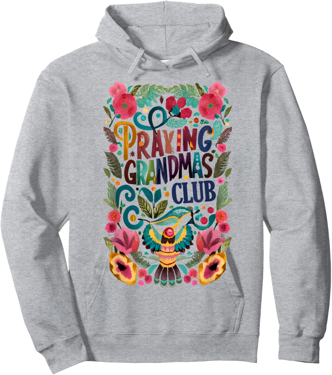 Praying Grandma Club Faith Grandmother Prayers Christians Hoodie - Hoodie | Ash