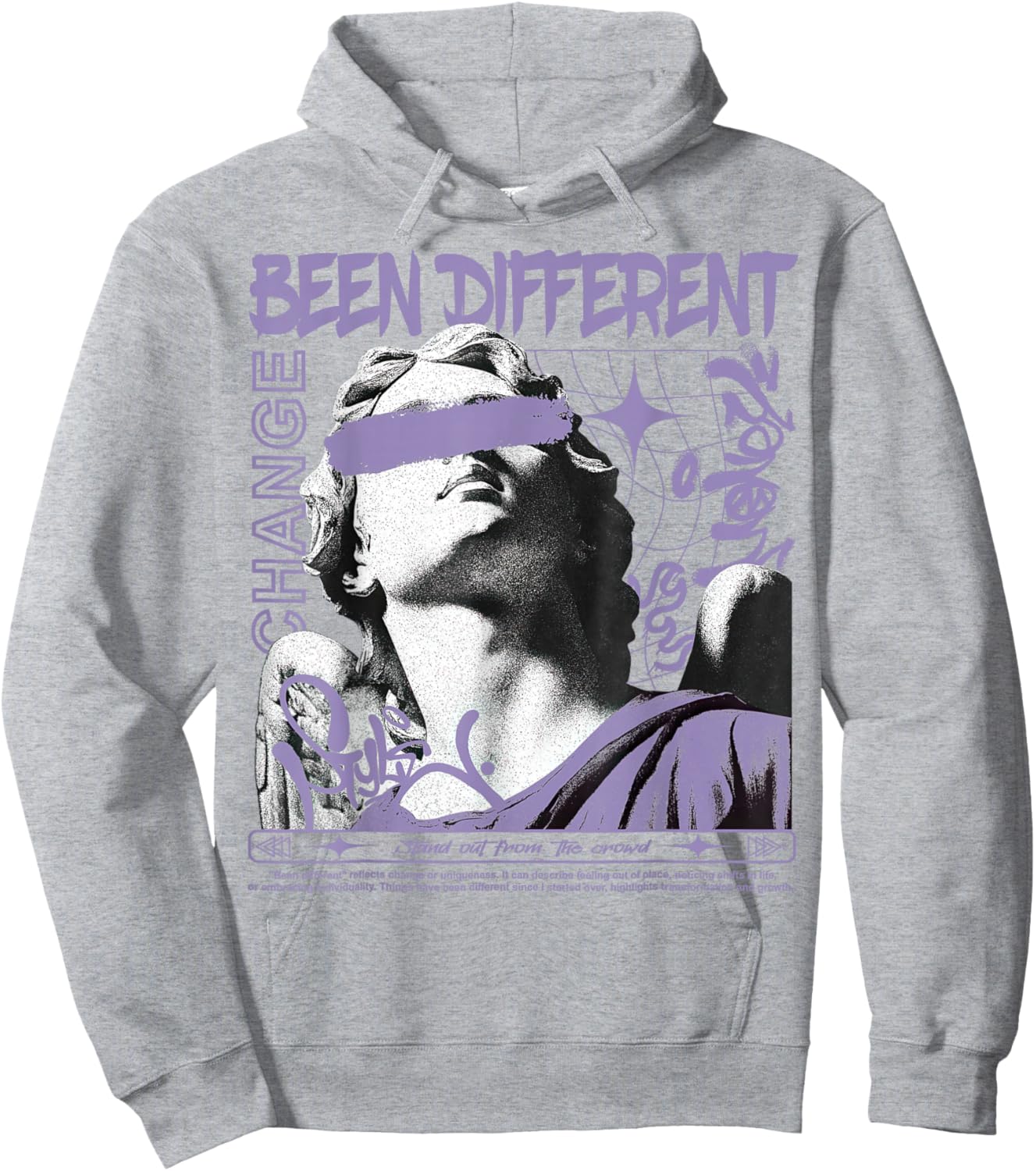 Hydrangeas Wild Grape White Purple Graphic Match Hoodie - Hoodie | Ash