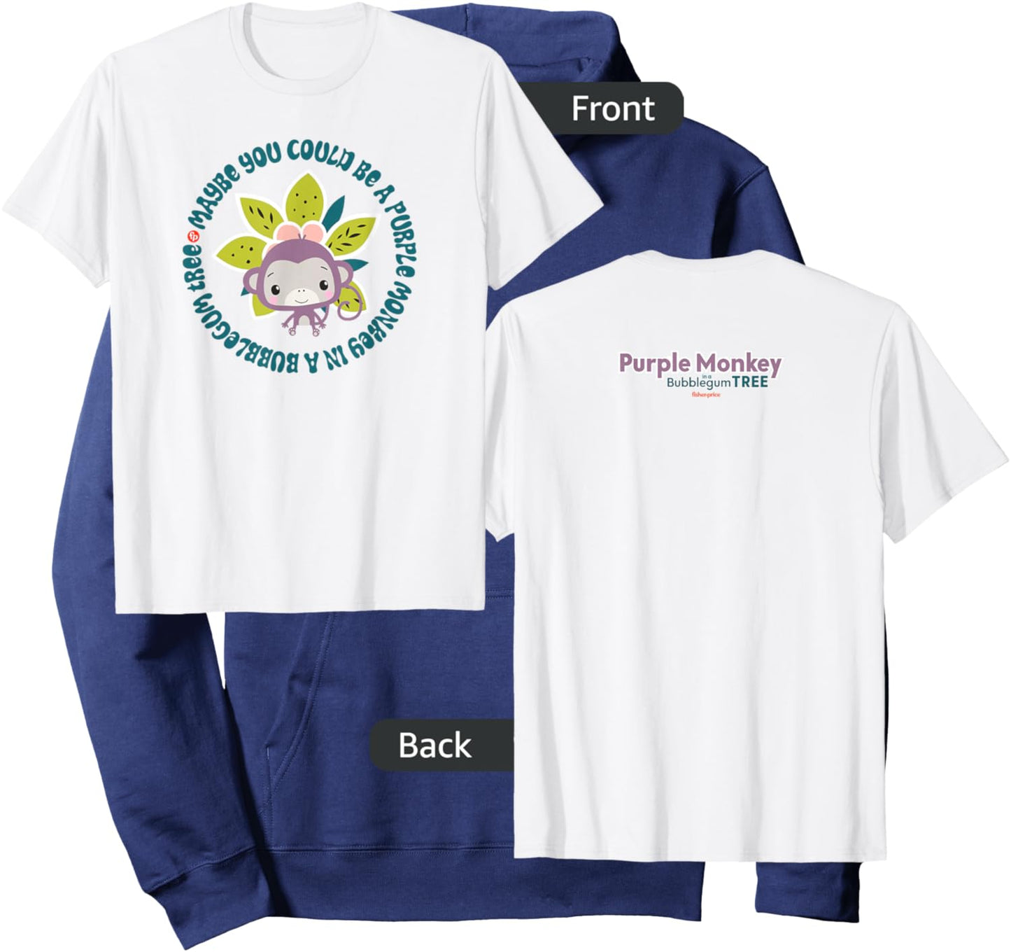 Fisher-Price Purple Monkey - Maybe You Could Be Circle Hoodie - Hoodie | Navy