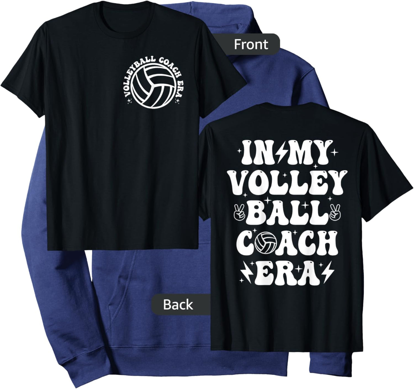 Funny In My Volleyball Coach Era Coach Volleyball Player Dad Hoodie - Hoodie | Navy