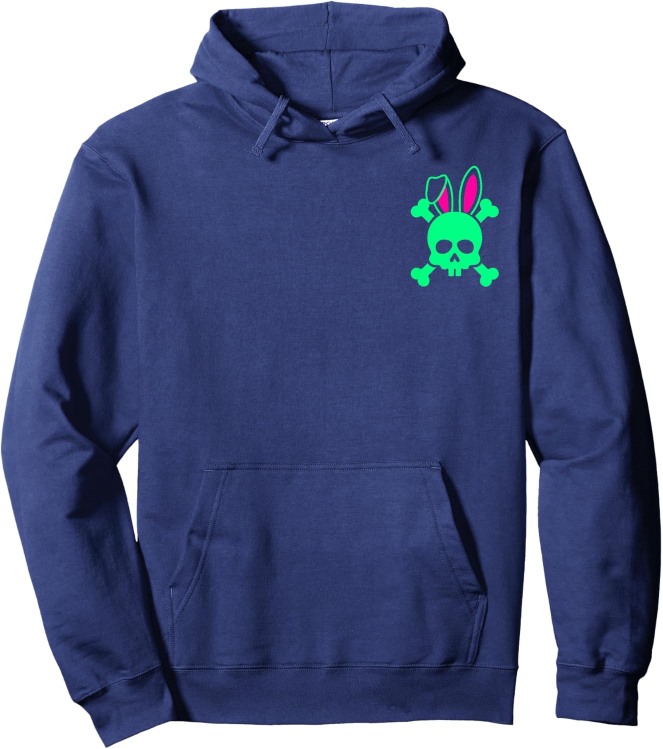Funny Rabbit Pirate Skull With Crossbones Hoodie - Hoodie | Navy