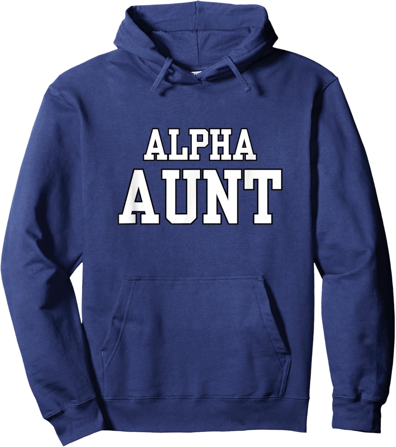 Alpha Aunt Wolf Matching Family Tribe Wolves Moon Auntie Hoodie - Hoodie | Navy