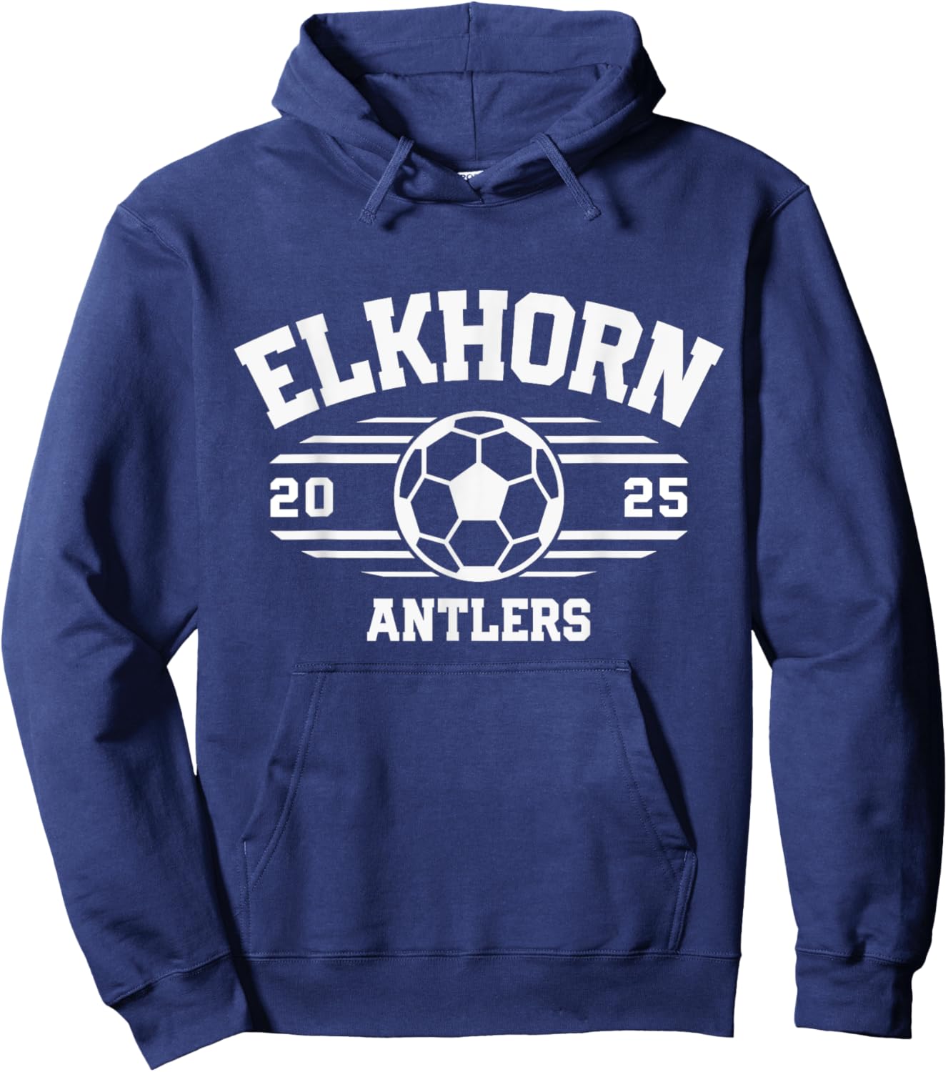 Elkhorn Antlers Soccer Ball 2025 Hoodie - Hoodie | Navy