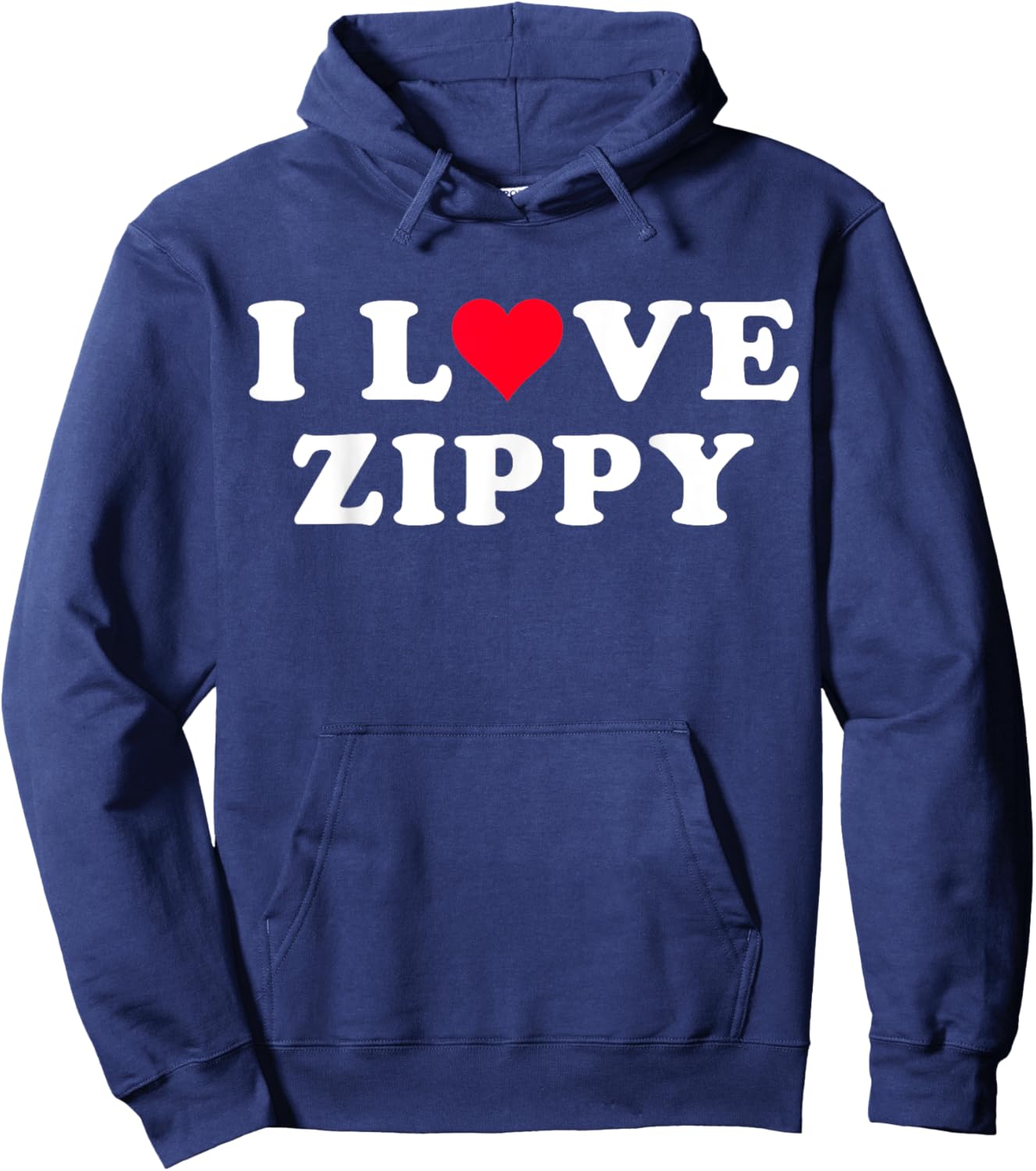 I Love Zippy Matching Girlfriend & Boyfriend Zippy Name Hoodie - Hoodie | Navy