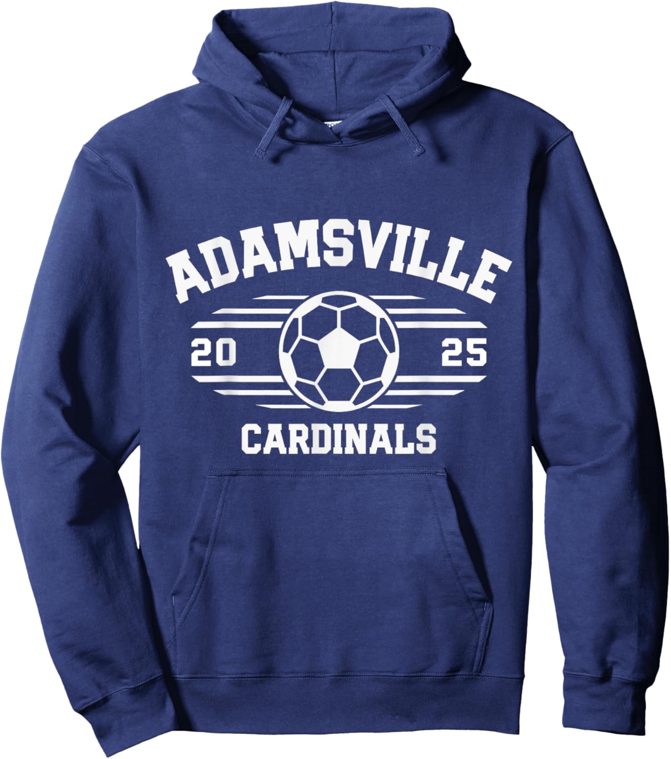 Adamsville Cardinals Soccer Ball 2025 Hoodie - Hoodie | Navy